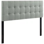 Queen Gray Tufted Upholstered Headboard Adjustable Height Fabric Bedroom Decor New. Price: $125.49.