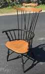 Vintage Nichols & Stone Windsor Barrel Comb Sack Back Maple Wood Armchair Rare!! Used. Price: $95.00.