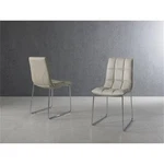 Casabianca Home Leandro Set Of 2 Polyurethane Leather Dining Chairs - Taupe New. Price: $408.92.