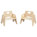 ECR4KIDS Stackable Wooden Toddler Chair 6IN Furniture Natural 2-PACK New. Price: $122.80.
