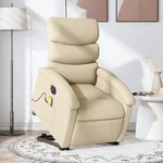 Electric Stand Up Massage Recliner Chair Cream Fabric New. Price: $501.06.