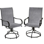Patio Swivel Chairs, Outdoor 360 Rocker Dining W/ High Back & Armrest New. Price: $249.99.