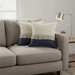 Homeroots 588385 20 In. Indigo Color Block Throw Pillows - Set Of New. Price: $69.17.