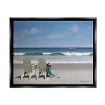 Stupell Industries Two White Adirondack Chairs The Beach, Design By Zhen-h... New. Price: $76.37.