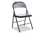 Armless Steel Folding Chair Supports To 275 Lb Black Seat Back New. Price: $114.99.
