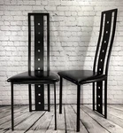 Amisco Gibo Post Modern Chairs 2 Designer Italian High Back Black Mcintosh Styl Used. Price: $534.78.