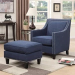 Picket House Furnishings Emery Chair With Ottoman Blue New. Price: $475.90.