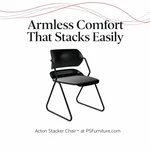 Acton Stacker Armless Black Frame, Shell By Psfurniture New. Price: $355.00.