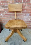 Vintage Oak Bankers Office Desk Chair Swivel Rolling Rocking Rift Sawn Unspecified. Price: $224.99.