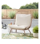 Better Homes & Gardens Willow Sage Steel Wicker Patio Cuddle Chair, Brown New. Price: $350.00.