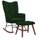 Rocking Chair With Stool Dark Green Velvet New. Price: $196.67.