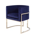 Modrest Betsy - Modern Navy Blue Velvet + Gold Kids Chair New. Price: $196.05.