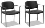 Alera Sorrento Guest Chairs Black Ultra Cushioned Stack 2 Pack New. Price: $129.99.