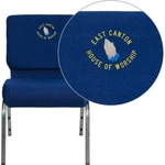 Flash Furniture Hercules Stack Church Chair, Navy FD-CH0221-4-SV-NB24-EMB-GG New. Price: $164.99.