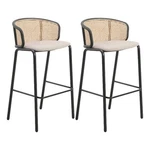 Leisuremod Ervilla Bar Stool With Black Powder Coated Metal Frame Set Of 2 Beige New. Price: $563.69.