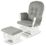 Costway Glider & Ottoman Cushion Set Wood Baby Nursery Rocking Chair Light Grey New. Price: $205.99.