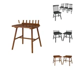 Homcom Dining Chairs Set, Farmhouse Rubber Wood Kitchen New. Price: $92.99.