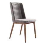 Armen Living Wade Modern Fabric Dining Chair Gray & Walnut New. Price: $449.99.
