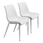 Zuo Modern Magnus Dining Chair Set Of 2, White/silver - 101270 New. Price: $559.99.
