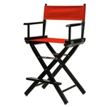 Casual Home 24" Director's Chair, Black Frame W/red Canvas, Counter Height New. Price: $114.36.