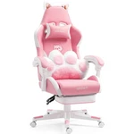 Cat Ears Pink Gaming Chair - Pu Leather Ergonomic Reclining Office New. Price: $175.00.