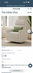 Nurture& Nursery Glider Reclining Chair And Lounger Light Beige Used. Price: $899.99.