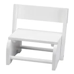 White Wooden 2-IN-1 Chair And Stepstool New. Price: $58.58.