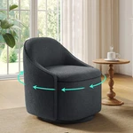 Linsy Swivel Accent Storage Comfy Chenille Barrel Small 360 New. Price: $254.01.