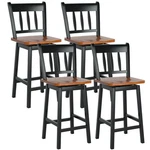 Costway Set Of Swivel Bar Stools 24.5" Counter Height Dining Chairs Black New. Price: $247.99.