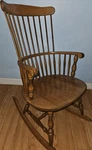 Kli Windsor Wood Rocking Chair, Brown High Back Arms 8A9062, Beech. Used. Price: $239.00.