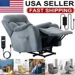 Elderly Electric Power Lift Recliner Comfy Upholstered Lounge Relax Sofa Chair New. Price: $385.95.