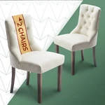 Finch Elmhurst Cream Tufted Dining Chair Set Of 2 New. Price: $288.99.