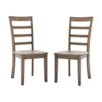 Benjara Moe 18" Wood Dining Chair- Ladder Back (set Of 2)- Brushed Brown New. Price: $222.99.