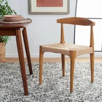 Walnut & Natural Solid Wood Woven Seat Dining Chair - Dagney Collection New. Price: $477.99.