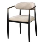 Benjara Jerry 23" Dining Chair (set Of 2)- Fabric Upholstered- Beige & Black New. Price: $428.86.