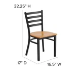 Flash Furniture Restaurant Dining Chair Black And Natural New. Price: $146.99.