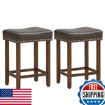 Giantex Bar Stools Set Of 24 Saddle-shaped Kitchen Pu Leather Counter New. Price: $135.98.