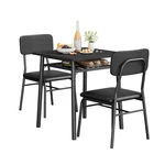 Idealhouse Small Dining Table Set For 2 3-PIECE Storage Rack Wood New. Price: $166.88.