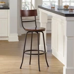 Langdon Bronze Swivel Bar Stool 29" High Industrial For Kitchen Counter Island New. Price: $149.98.