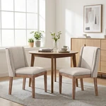 Malol Dining Set Of 2, Upholstered Fabric Kitchen Side With Soli... New. Price: $261.93.