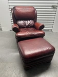 Beautiful Hancock & Moore Austin High Back Tilt Leather Chair And Ottoman Used. Price: $1499.99.