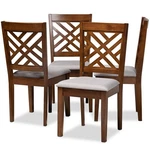 Baxton Studio Caron Wood Dining Chairs Gray (set Of 4) New. Price: $296.72.