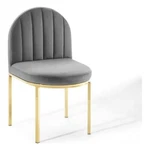 Modway Isla 18" Channel Tufted Velvet Dining Side Chair Gold/gray New. Price: $192.99.