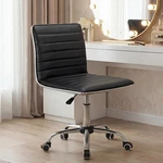 Leather Mid Back Office Chair Armless Computer Task Swivel Vanity Usa New. Price: $79.99.