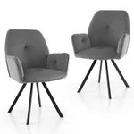 Set Of 2 Swivel Accent Ergonomic Velvet Armchair W/metal Legs & Wide Back New. Price: $79.99.