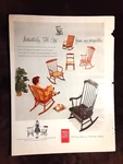1959 Tell City Rocker Magazine Ad Rocking Chair Royal Worcester China Chantilly Unspecified. Price: $12.70.