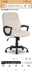 Amazon Basics Classic Puresoft Padded Mid-back Office Chair Cream New. Price: $40.00.
