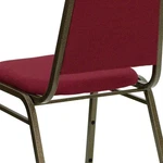 Flash Furniture Hercules Banquet Stacking Chair Burgundy And Gold New. Price: $86.12.