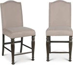 Steve Sier Caswell Counter Chair, Set Of 2 Chairs, Nailhead Trim, New. Price: $189.99.