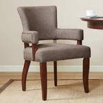 Madison Park Parler Collection Brown Fabric Dining Armchair New. Price: $252.11.